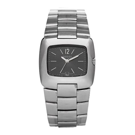 gucci 8500l|GUCCI Stainless Steel 28mm 8500L Square Quartz Watch Grey .